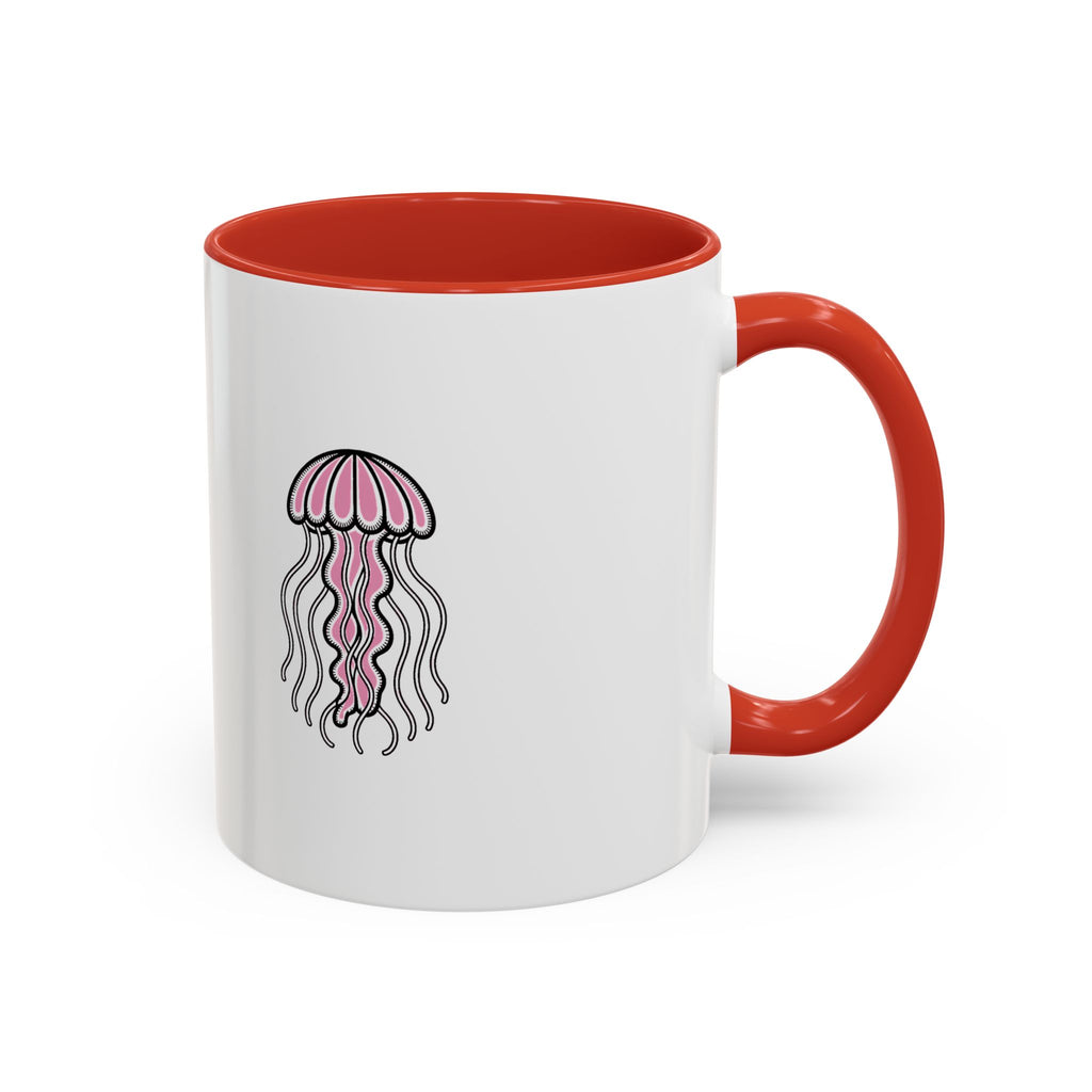 Cute Jellyfish Mug, Glowing Jellyfish Coffee Cup, Ocean Lover Gift, Cute Sea Animal Ceramic Mug, Ocean Lover Gift