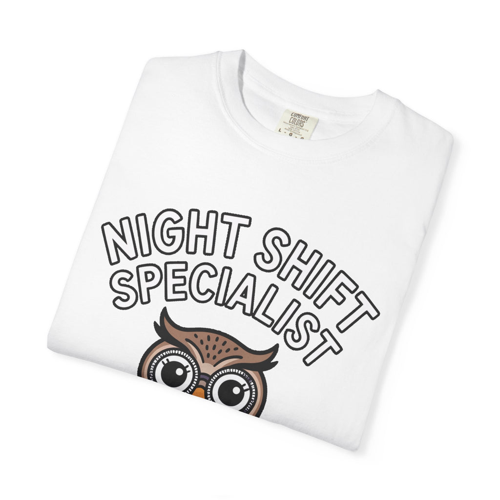 Night Shift Owl Shirt, Funny Night Shift Specialist T-Shirt, Cute Owl With Glasses Tee, Nurse Gift, Night Owl Lover Gift