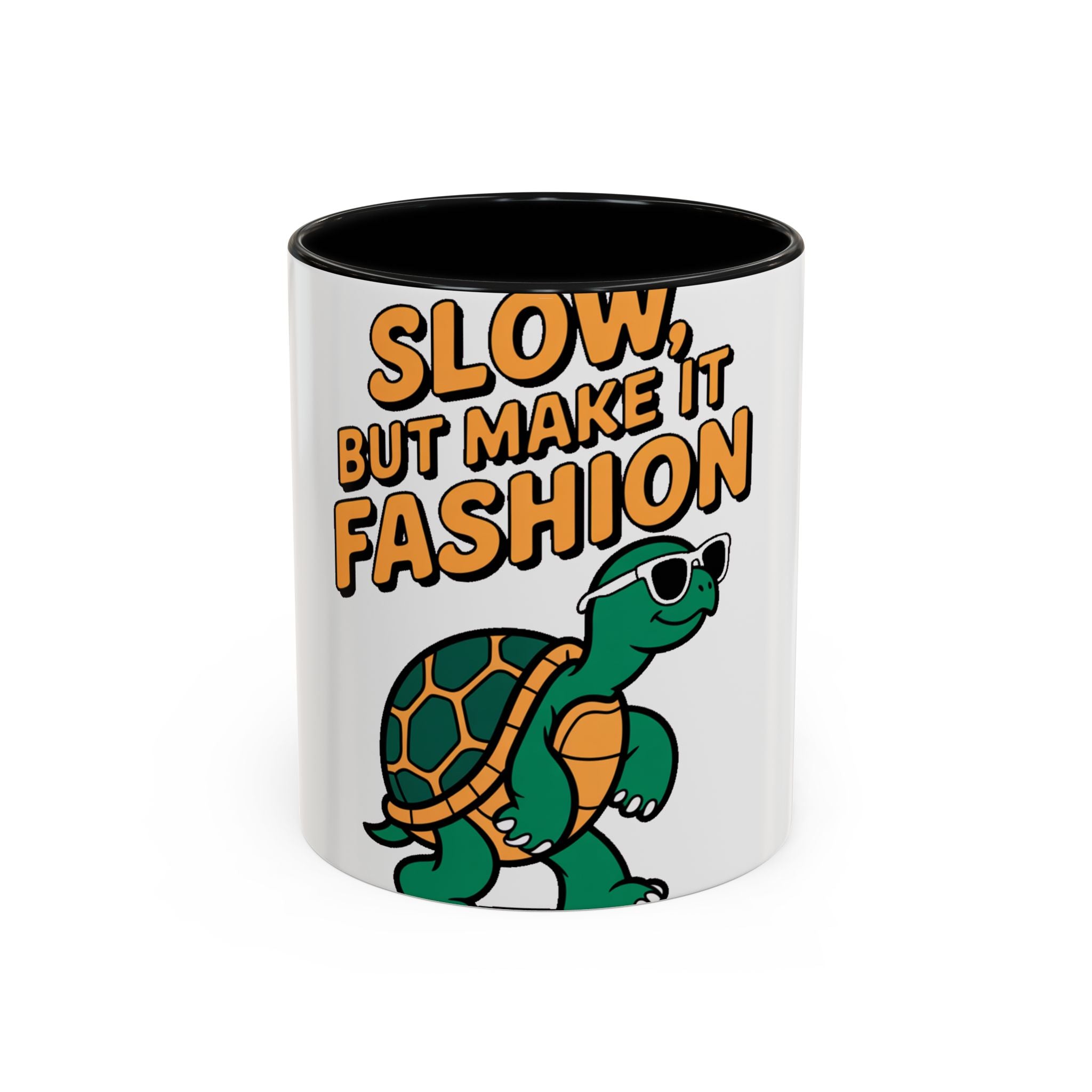 Slow But Fashion Turtle Mug, Funny Sunglasses Turtle Coffee Cup, Cute Turtle Lover Gift, Sassy Animal Mug for Coffee Tea Lovers