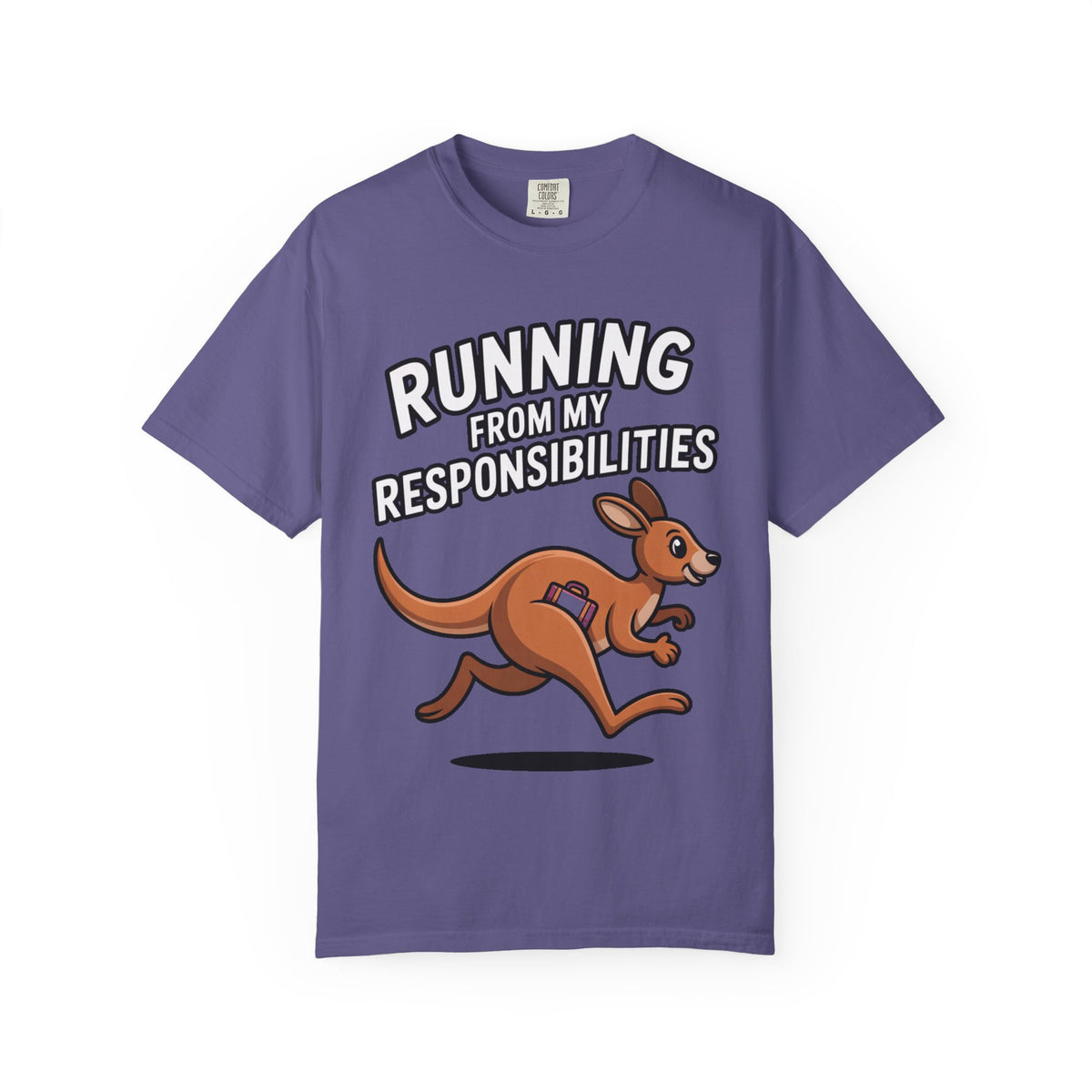 Funny Kangaroo Shirt, Running From My Responsibilities T-Shirt, Sarcastic Adulting Tee, Funny Gift for Procrastinators