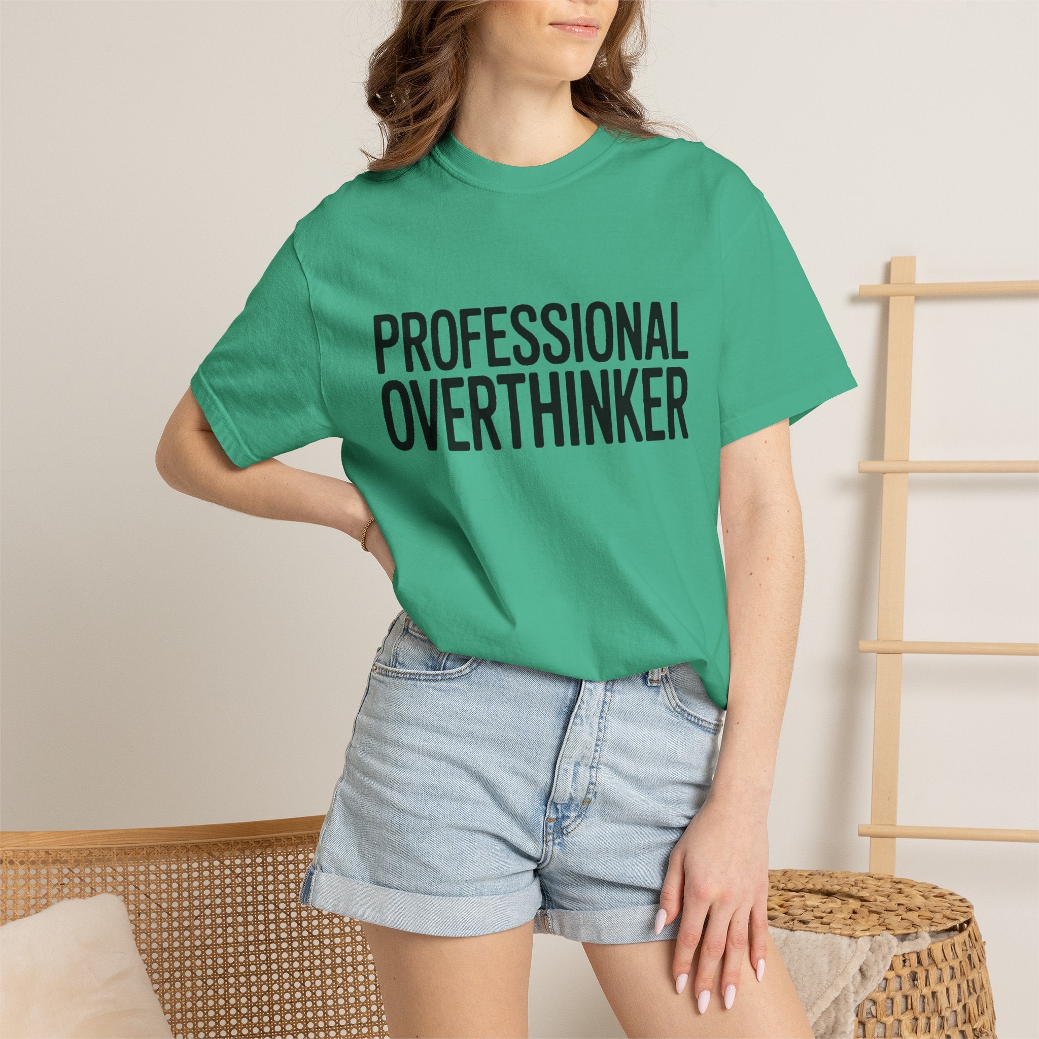Professional Overthinker Shirt, Funny Sarcastic T-Shirt, Bold Typography Tee, Anxiety Humor Shirt, Gift for Overthinkers