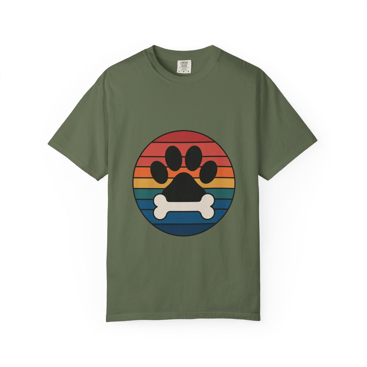 Dog Mom Retro Badge Shirt, Vintage Sunset Dog Lover T-Shirt, Retro Travel Sticker Style Dog Mama Gift Tee