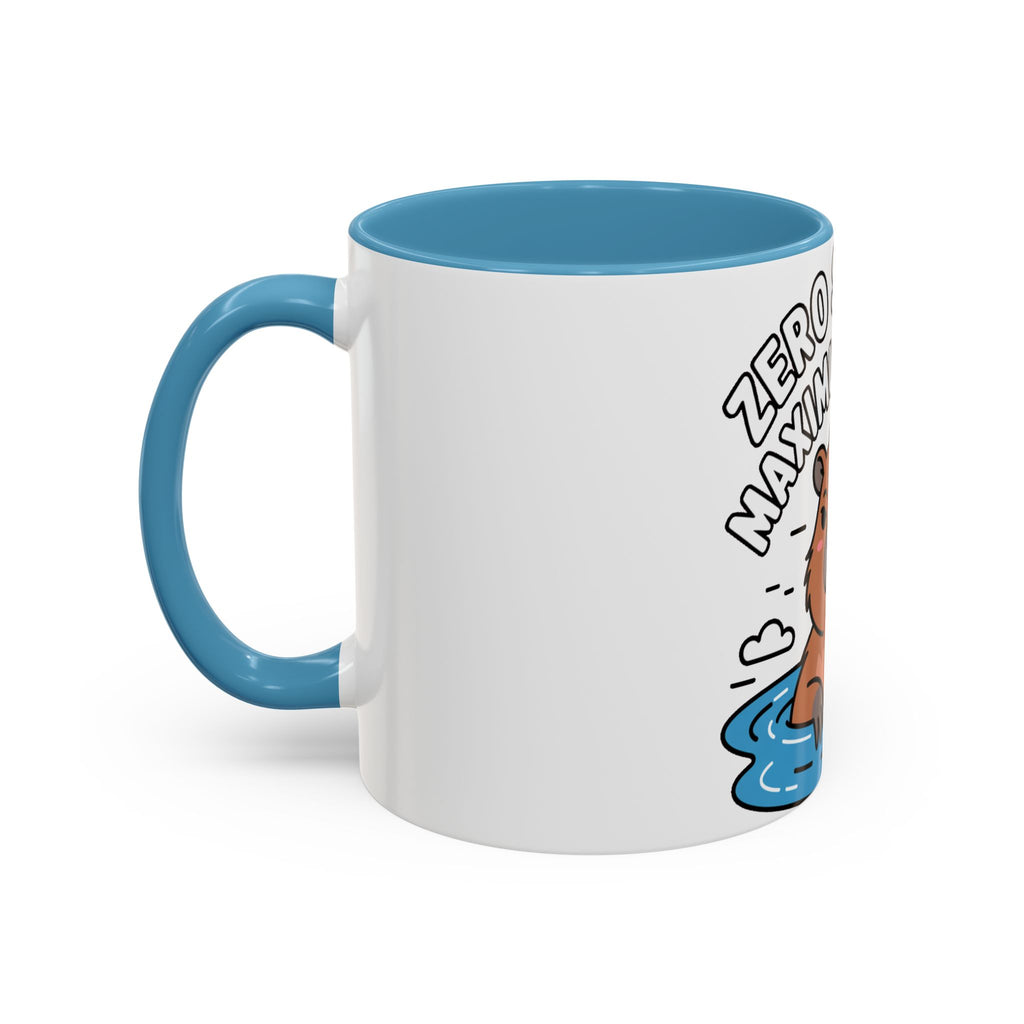 Zero Stress Capybara Mug, Funny Chill Capybara Coffee Cup, Cute Hot Spring Animal Gift, Zero Stress Maximum Chill Mug