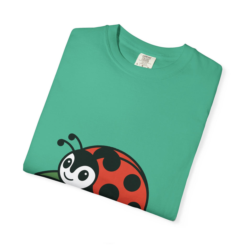 Cute Ladybug T-Shirt, Ladybug On A Leaf Shirt, Garden Bug Lover Gift, Nature Insect Graphic Tee, Kids Ladybug Shirt