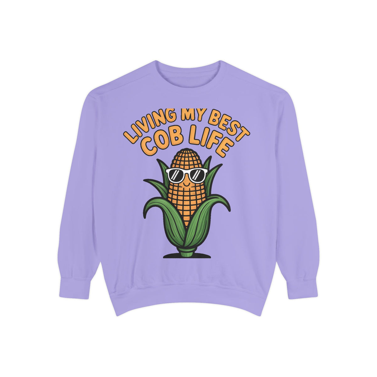 Best Cob Life Corn Sweatshirt, Funny Corn Sunglasses Crewneck, Cute Vegetable Pun Shirt, Garden Lover Gift, Embroidered Patch Style