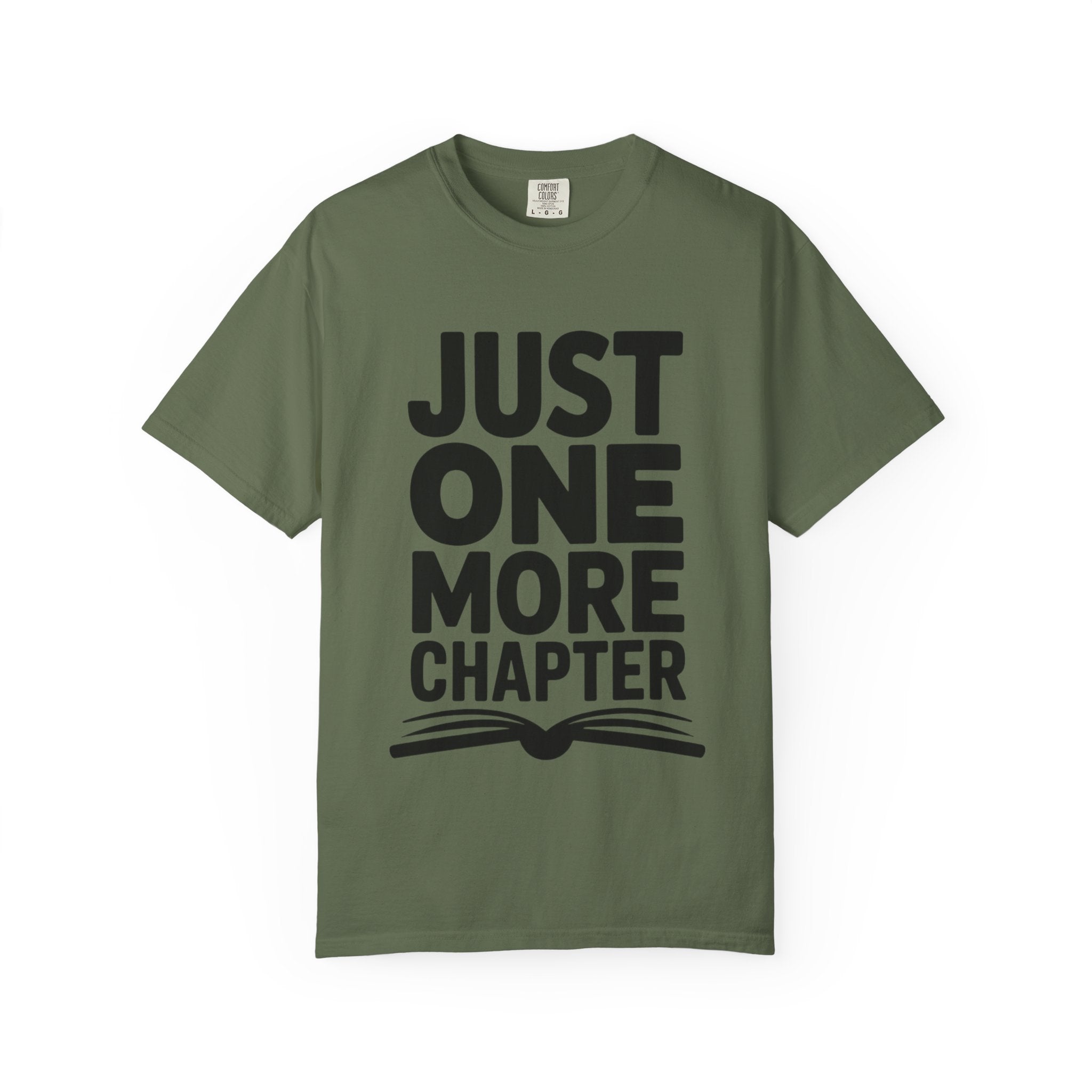 Just One More Chapter Shirt, Funny Book Lover T-Shirt, Bookworm Gift, Reading Addict Tee, Minimalist Typography Bookish Shirt