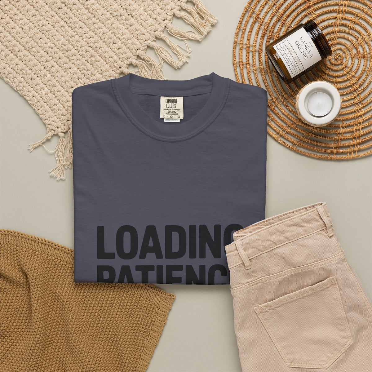 Loading Patience Please Wait T-Shirt, Funny Sarcastic Quote Tee, Minimalist Typography Shirt, Gift for Introvert