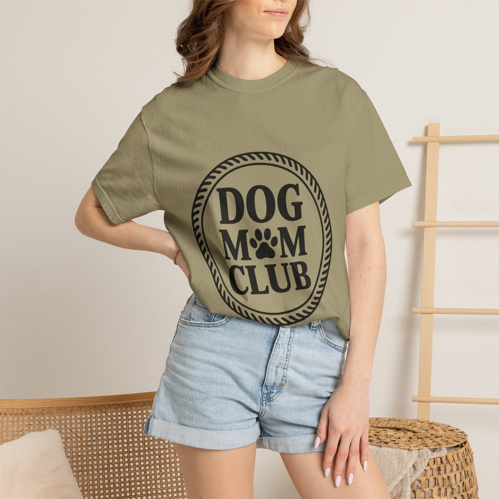 Dog Mom Club Badge Shirt, Vintage Stamp Dog Lover T-Shirt, Funny Dog Mom Gift, Minimalist Paw Print Tee
