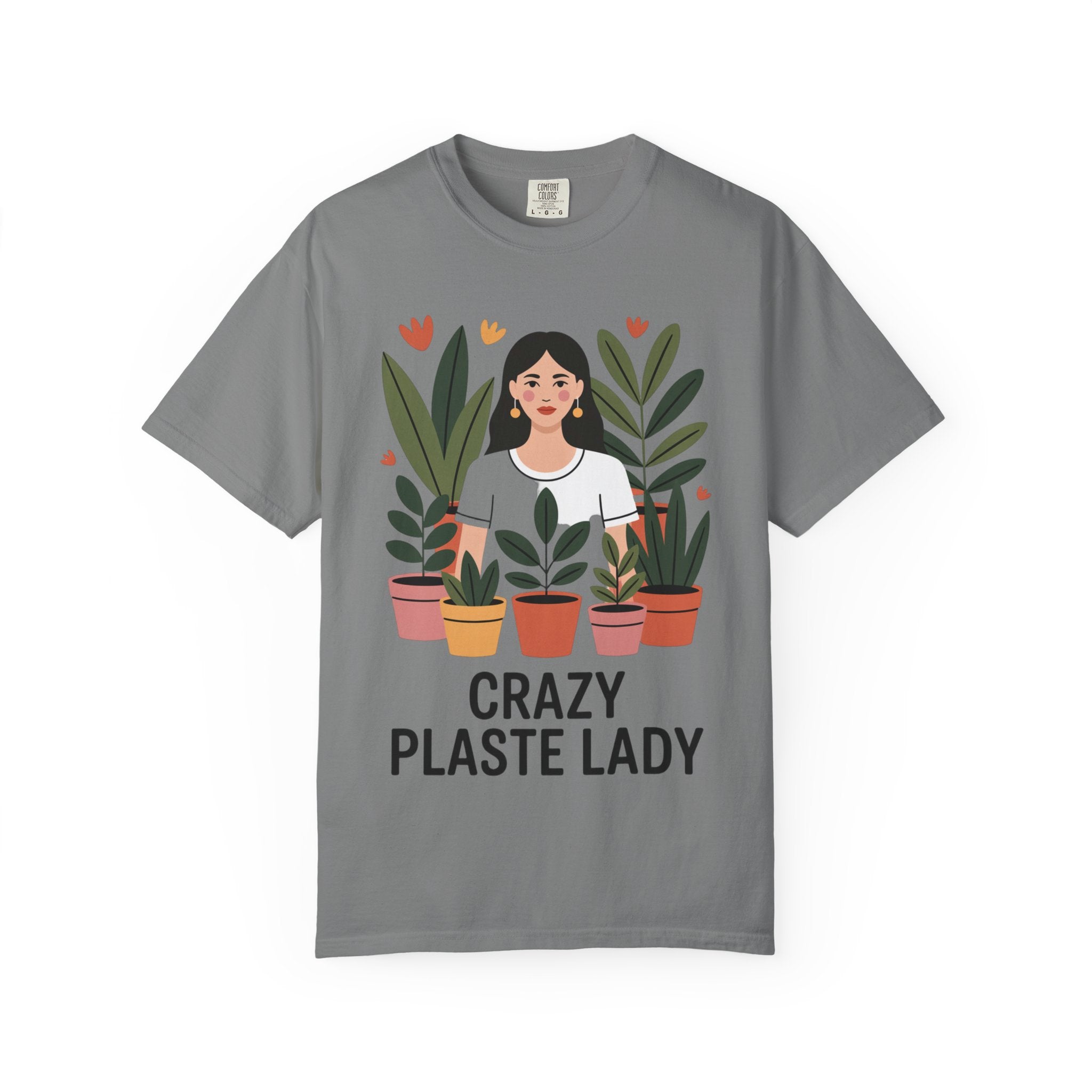 Crazy Plant Lady Shirt, Cute Plant Lover T-Shirt, Botanical Illustration Tee, Funny Gardener Gift, Plant Mom Shirt for Women