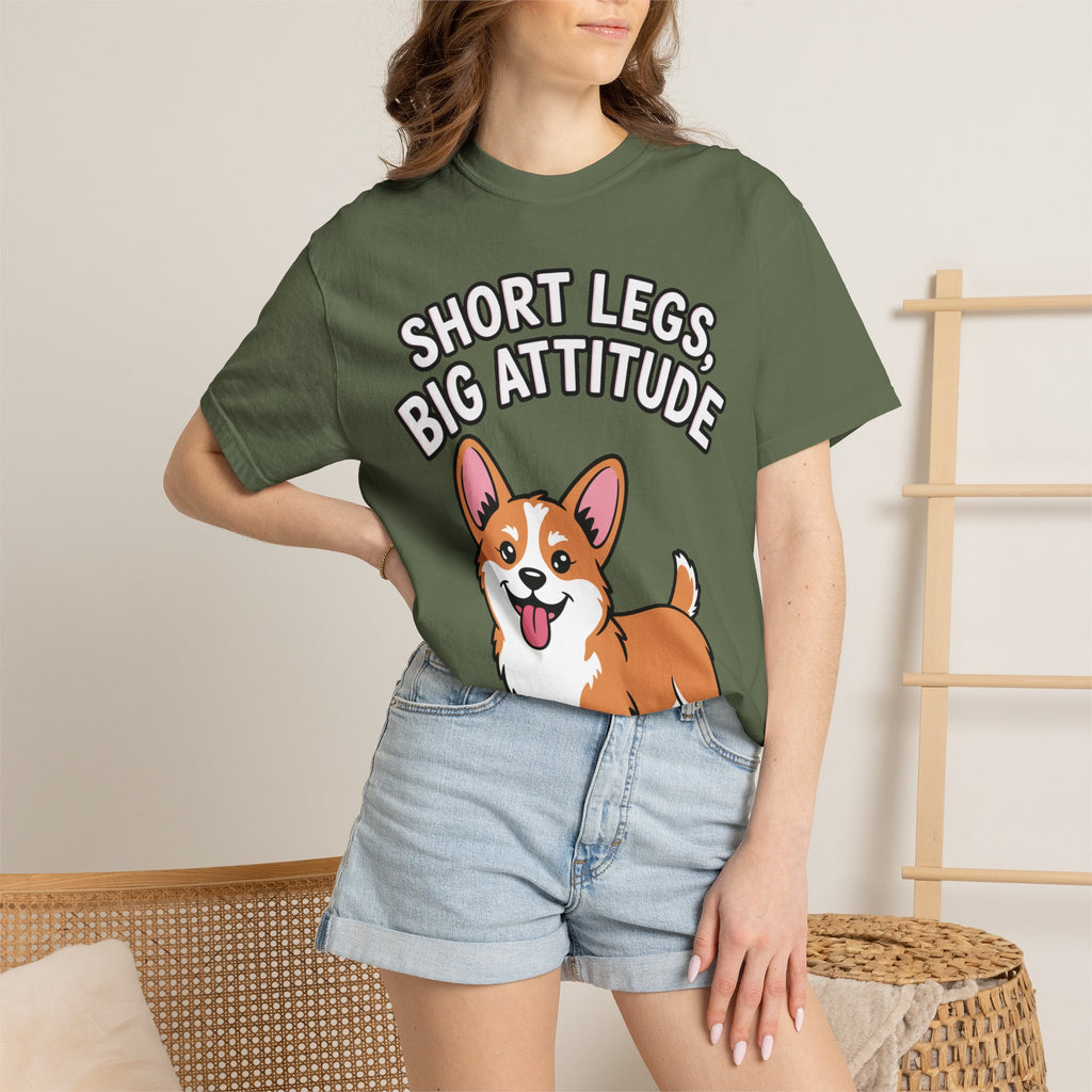 Short Legs Big Attitude Corgi Shirt, Funny Corgi T-Shirt, Cute Dog Lover Gift, Corgi Mom Dad Tee, Sassy Dog Graphic Shirt