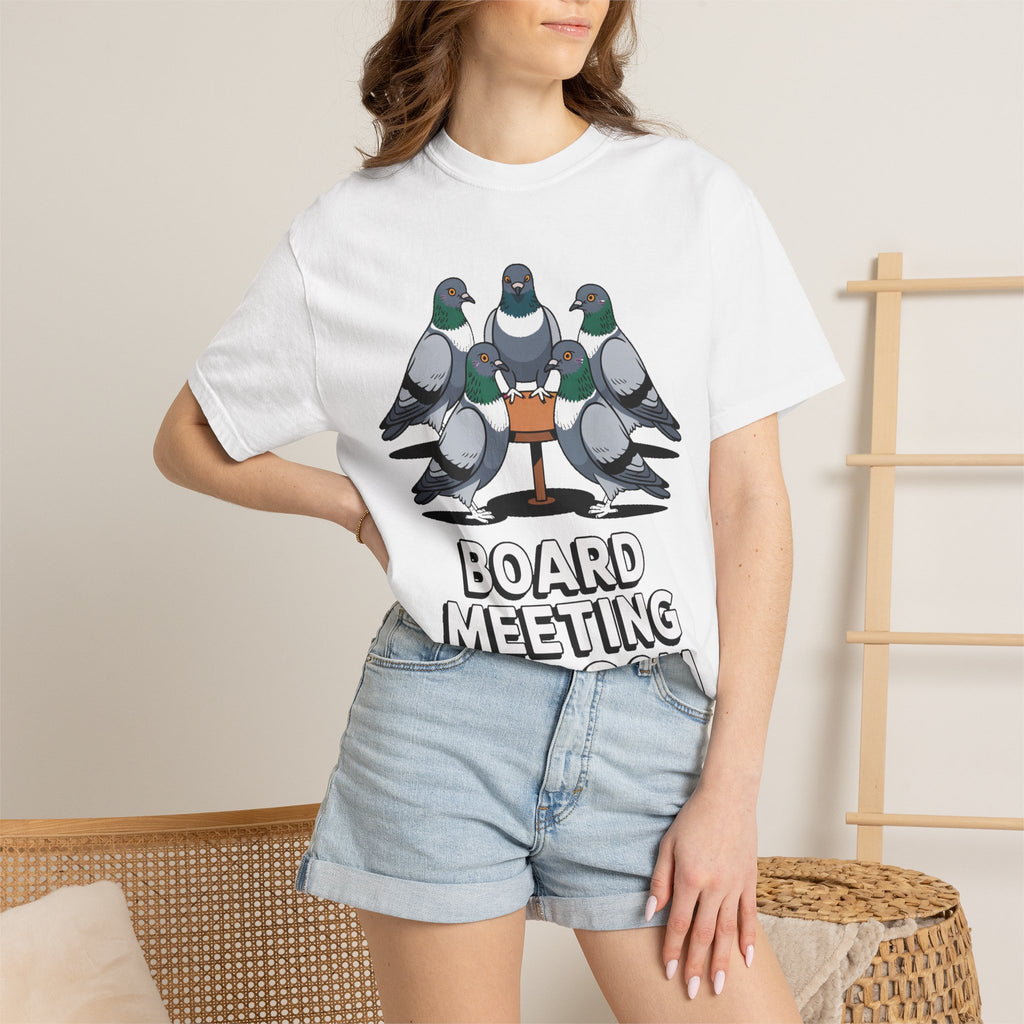 Funny Pigeon Shirt, Board Meeting Of Doom T-Shirt, Office Bird Gift, Funny Coworker Shirt, Sarcastic Work Meme Tee