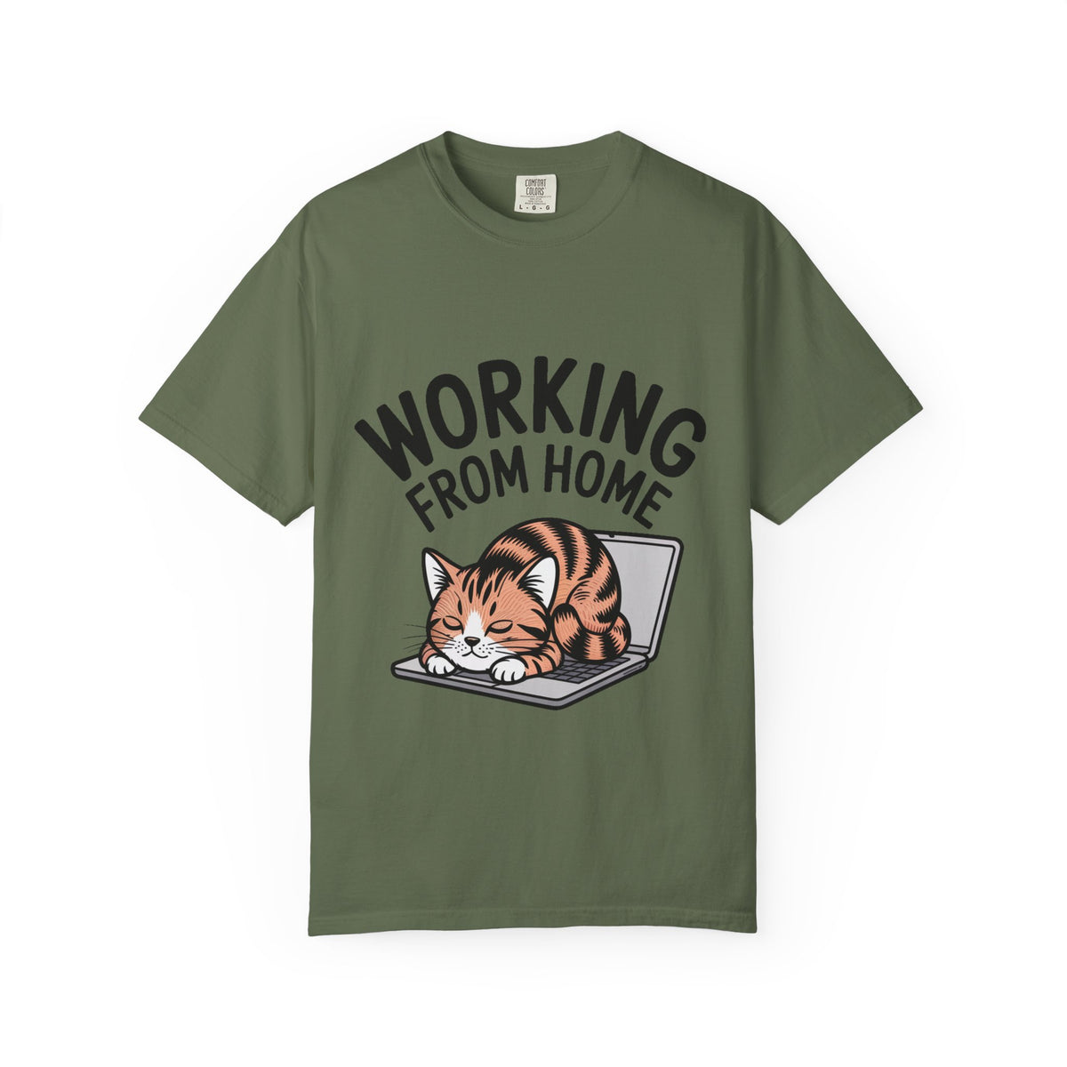 Working From Home Cat Shirt, Funny Cat Lover T-Shirt, Cute Cat Keyboard Tee, Remote Work Gift, WFH Cat Lover Graphic Shirt