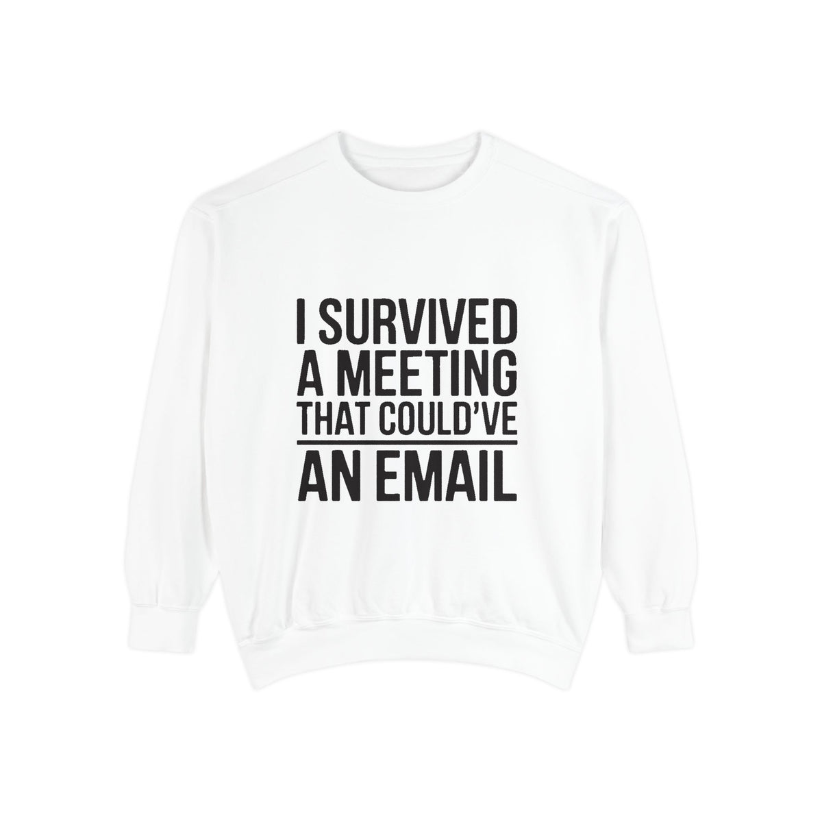 I Survived A Meeting That Could've Been An Email Sweatshirt, Funny Office Crewneck, Sarcastic Coworker Gift, Corporate Humor Sweater