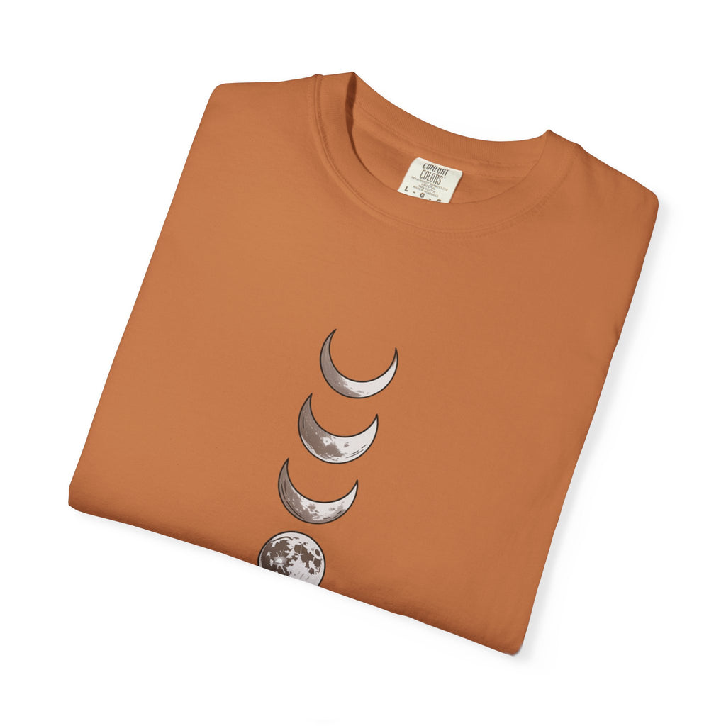Moon Phases Boho Shirt, Minimalist Line Art Moon T-Shirt, Celestial Boho Tee, Hand Drawn Moon Cycle Shirt Gift