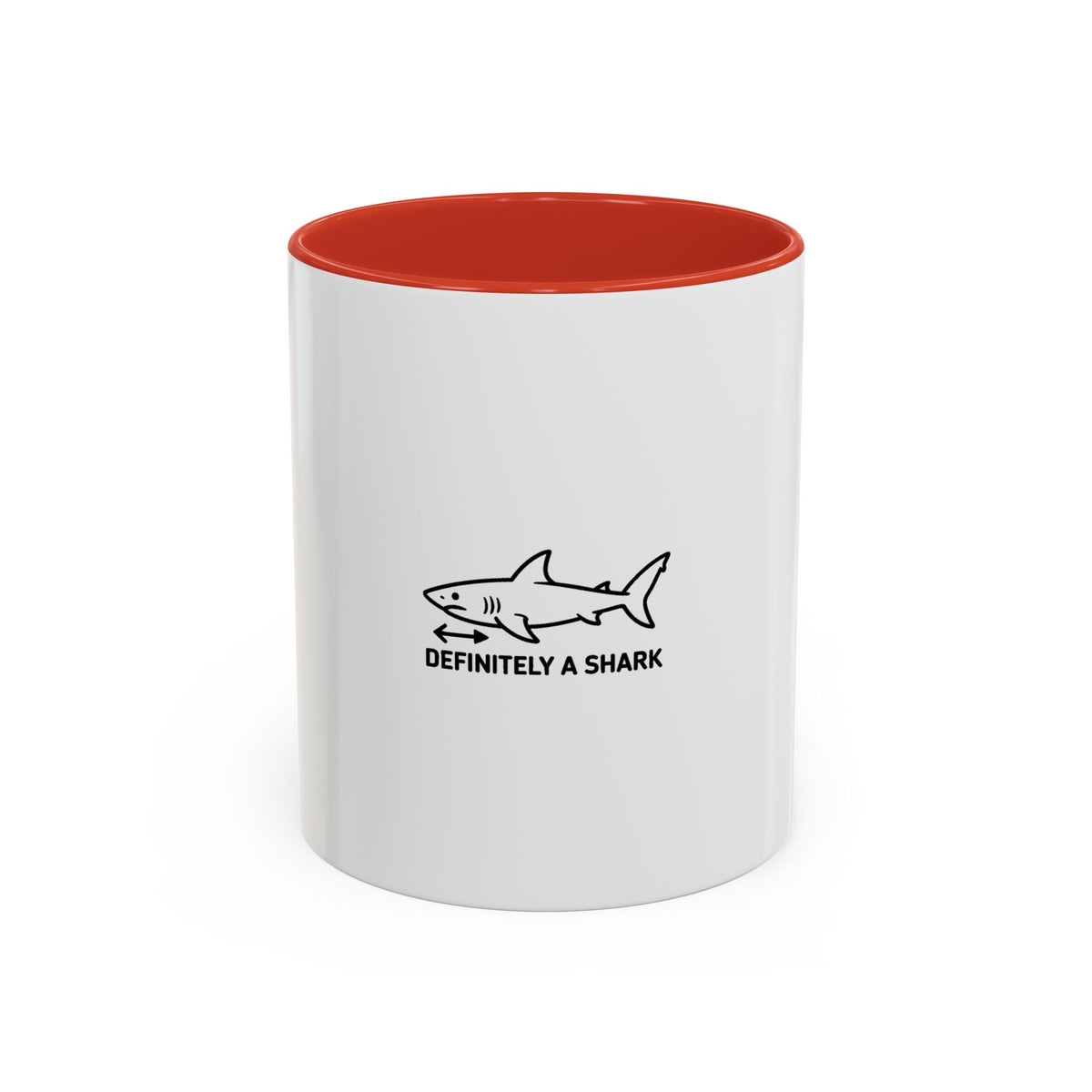 Funny Shark Diagram Mug, Definitely A Shark Meme Coffee Cup, Deadpan Science Diagram Gift, Sarcastic Textbook Mug