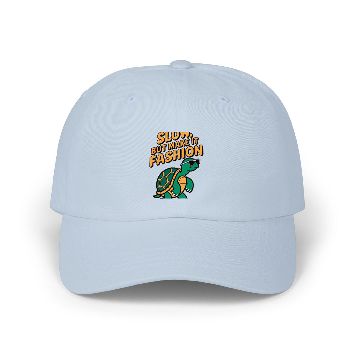 Slow But Fashion Turtle Dad Cap, Funny Sunglasses Turtle Hat, Cute Embroidered Turtle Cap, Sarcastic Animal Lover Gift