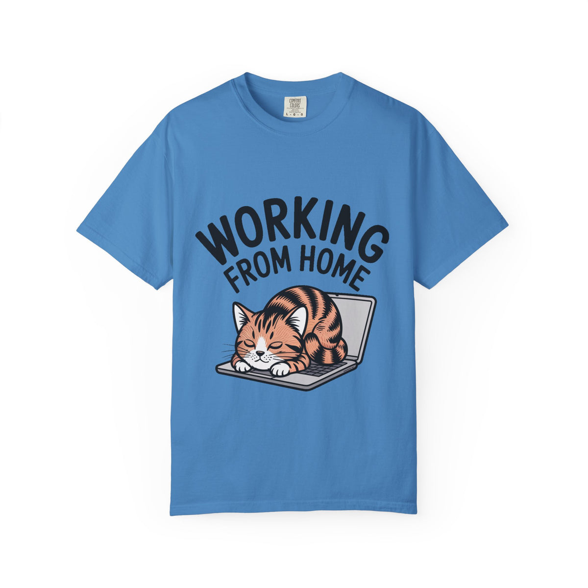 Working From Home Cat Shirt, Funny Cat Lover T-Shirt, Cute Cat Keyboard Tee, Remote Work Gift, WFH Cat Lover Graphic Shirt