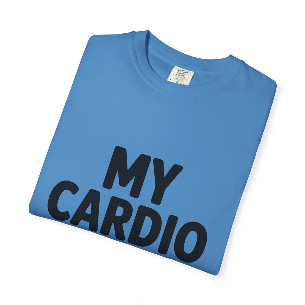 My Cardio Is Running Late Shirt, Funny Gym Excuse T-Shirt, Sarcastic Workout Tee, Lazy Fitness Humor Gift