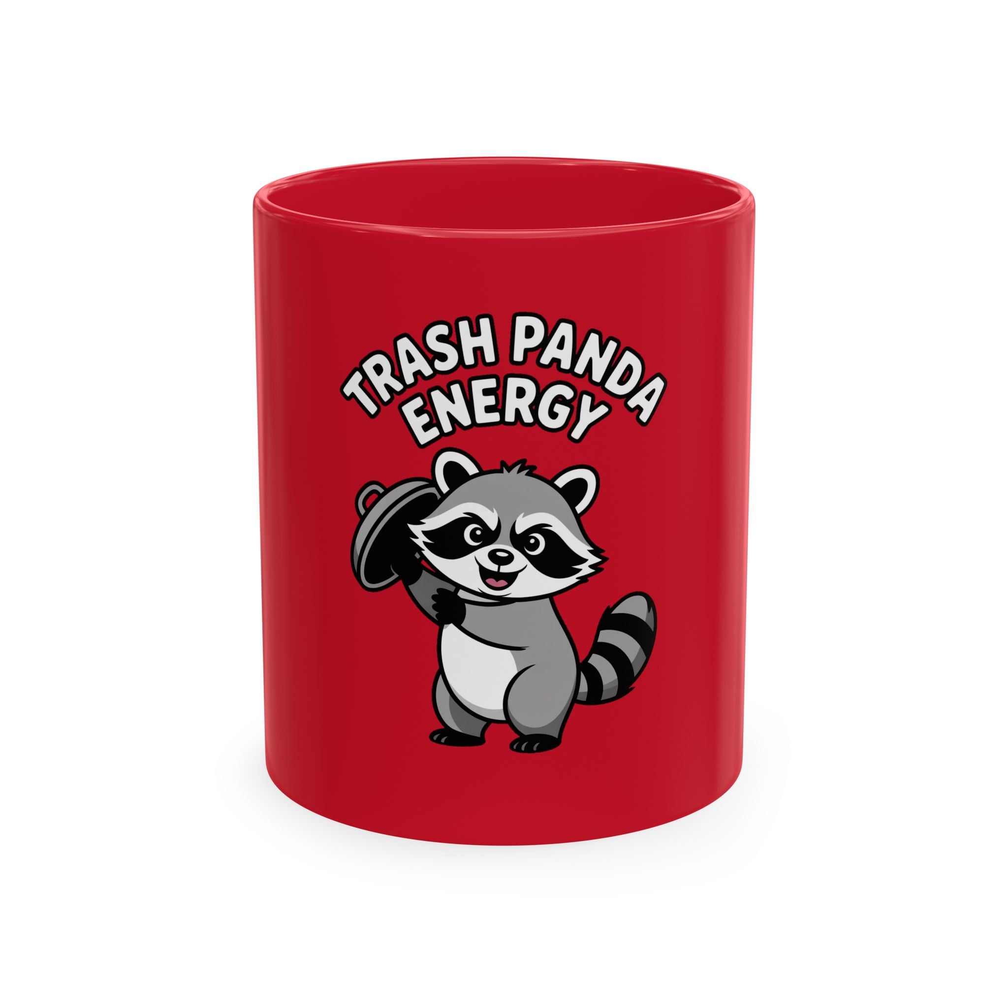 Trash Panda Energy Mug, Funny Raccoon Coffee Mug, Cute Cartoon Raccoon Gift, Chaotic Good Mug, Funny Animal Lover Mug