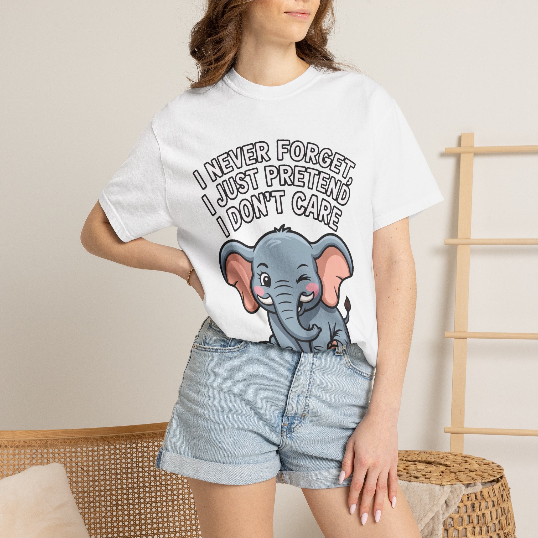 Funny Elephant Shirt, I Never Forget T-Shirt, Sarcastic Elephant Tee, Funny Animal Lover Gift, Witty Quote Shirt for Him or Her