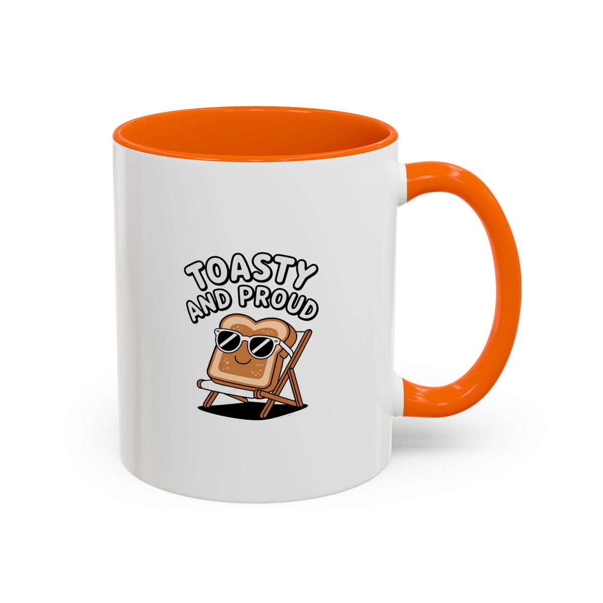 Toasty And Proud Mug, Funny Toast Sunglasses Coffee Mug, Cute Breakfast Lover Gift, Beach Chair Toast Cup, Funny Kitchen Mug