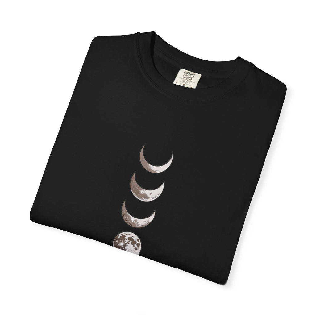 Moon Phases Boho Shirt, Minimalist Line Art Moon T-Shirt, Celestial Boho Tee, Hand Drawn Moon Cycle Shirt Gift