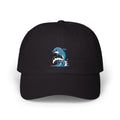 Dolphin Dad Hat, Cute Jumping Dolphin Cap, Ocean Wave Embroidered Hat, Beach Lover Gift, Unstructured 6-Panel Dad Cap