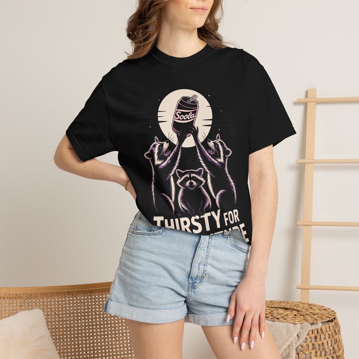 Thirsty For Adventure Raccoons Shirt, Funny Vintage Raccoon T-Shirt, Retro Soda Poster Tee, Camping Gift