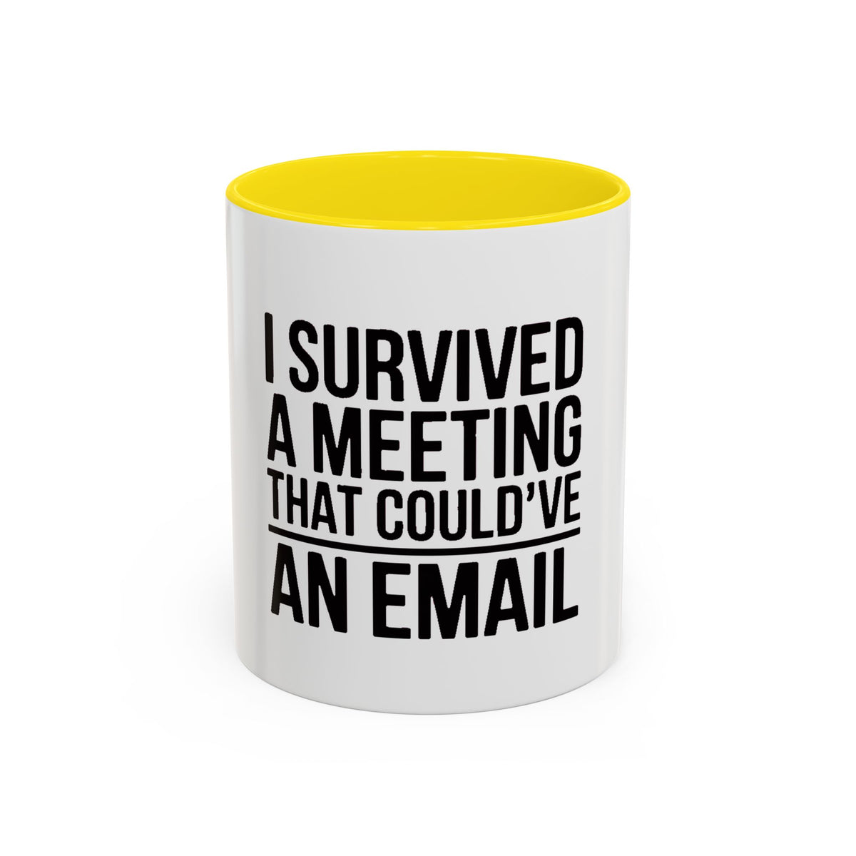 I Survived A Meeting That Could've Been An Email Mug, Funny Office Coffee Mug, Sarcastic Coworker Gift, Corporate Humor Cup