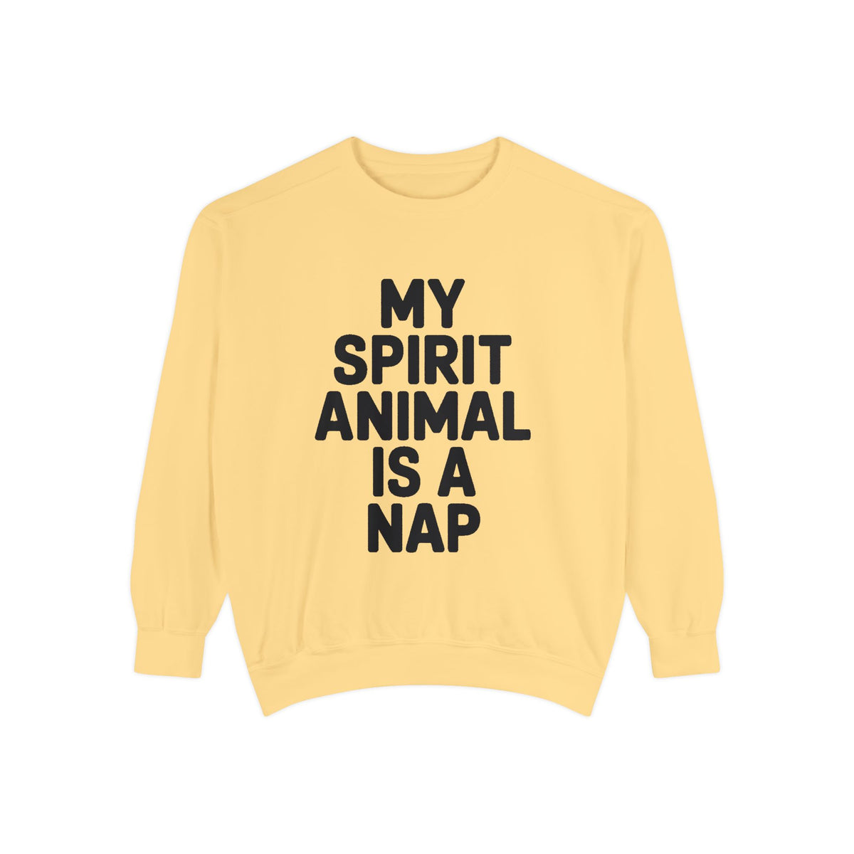 My Spirit Animal Is A Nap Sweatshirt, Funny Nap Lover Crewneck, Lazy Day Embroidered Sweatshirt Gift