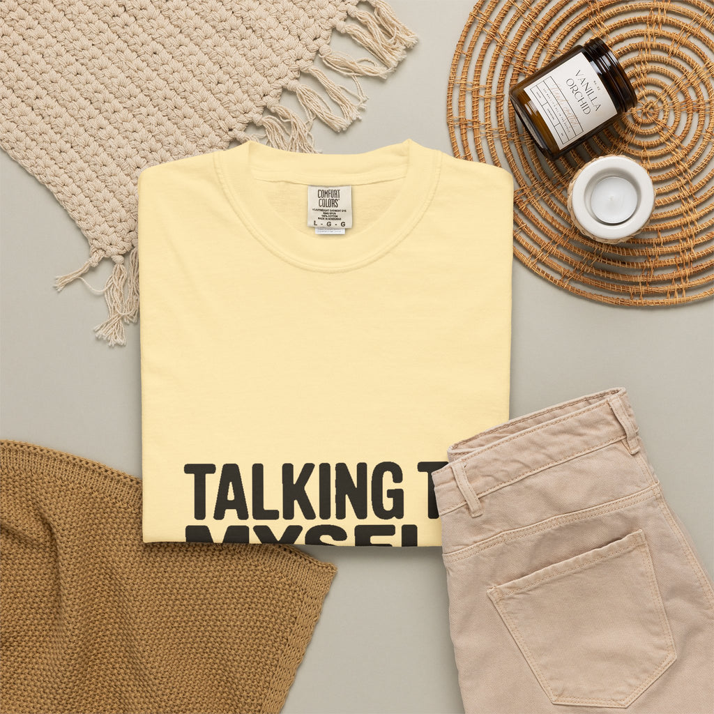 Talking To Myself For Better Conversation Shirt, Funny Sarcastic T-Shirt, Introvert Humor Tee, Bold Typography Graphic Shirt Gift