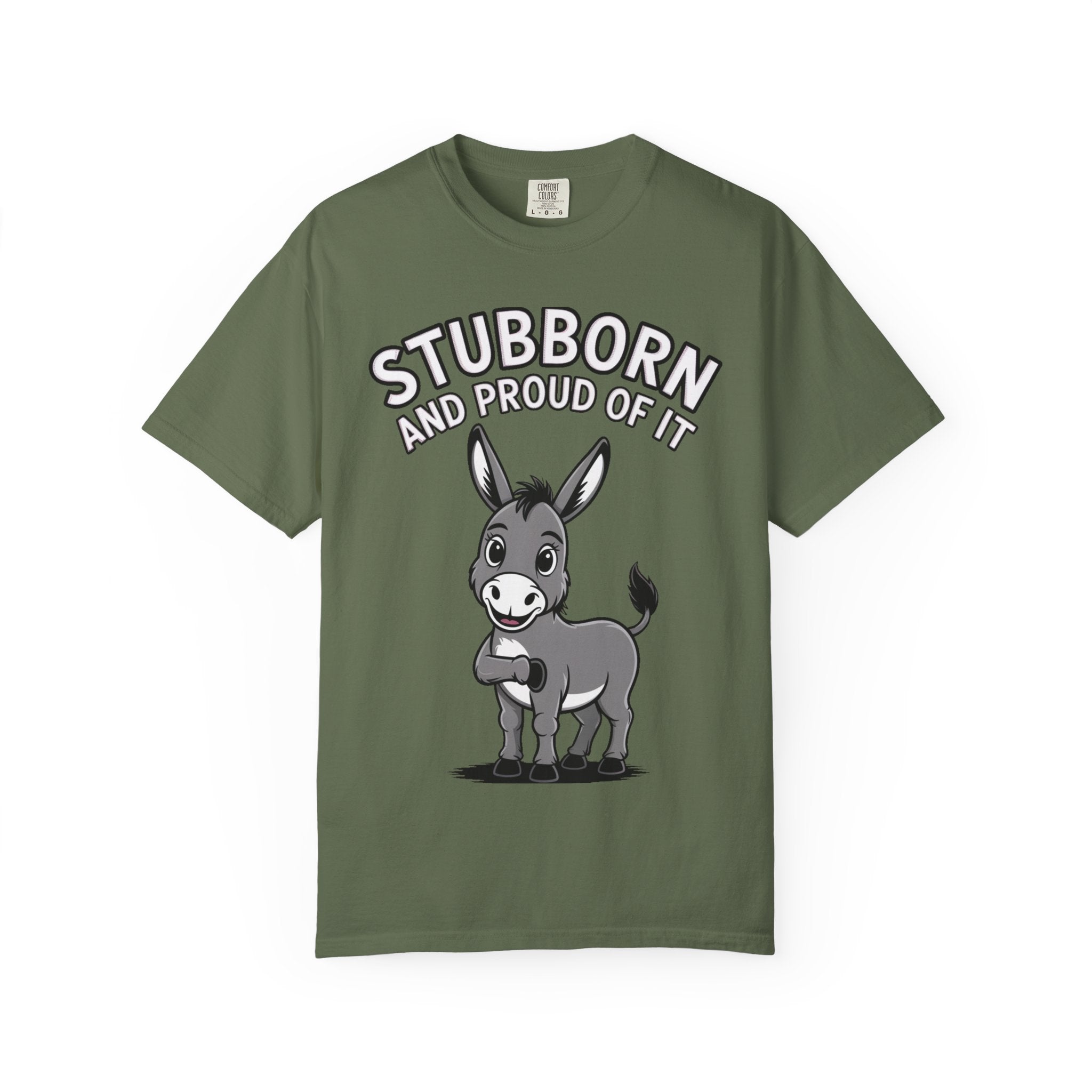Stubborn Donkey T-Shirt, Funny 'Stubborn And Proud Of It' Tee, Cute Cartoon Donkey Shirt, Farm Animal Lover Gift