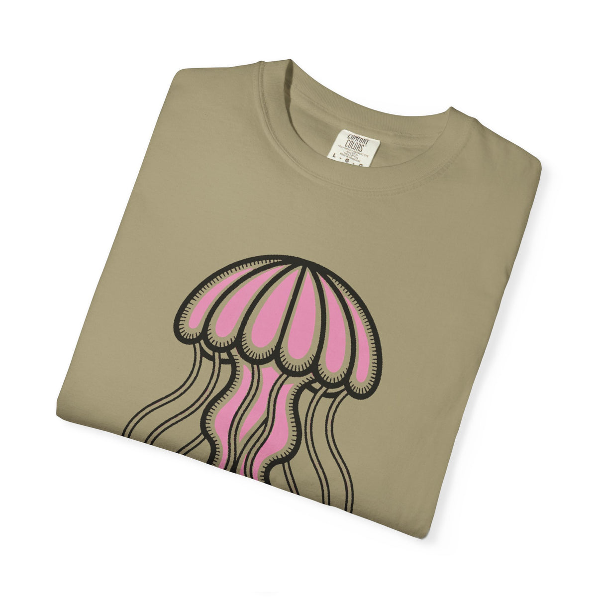 Cute Jellyfish T-Shirt, Glowing Jellyfish Graphic Tee, Ocean Lover Gift, Garment-Dyed Unisex Shirt for Beach and Aquarium Fans