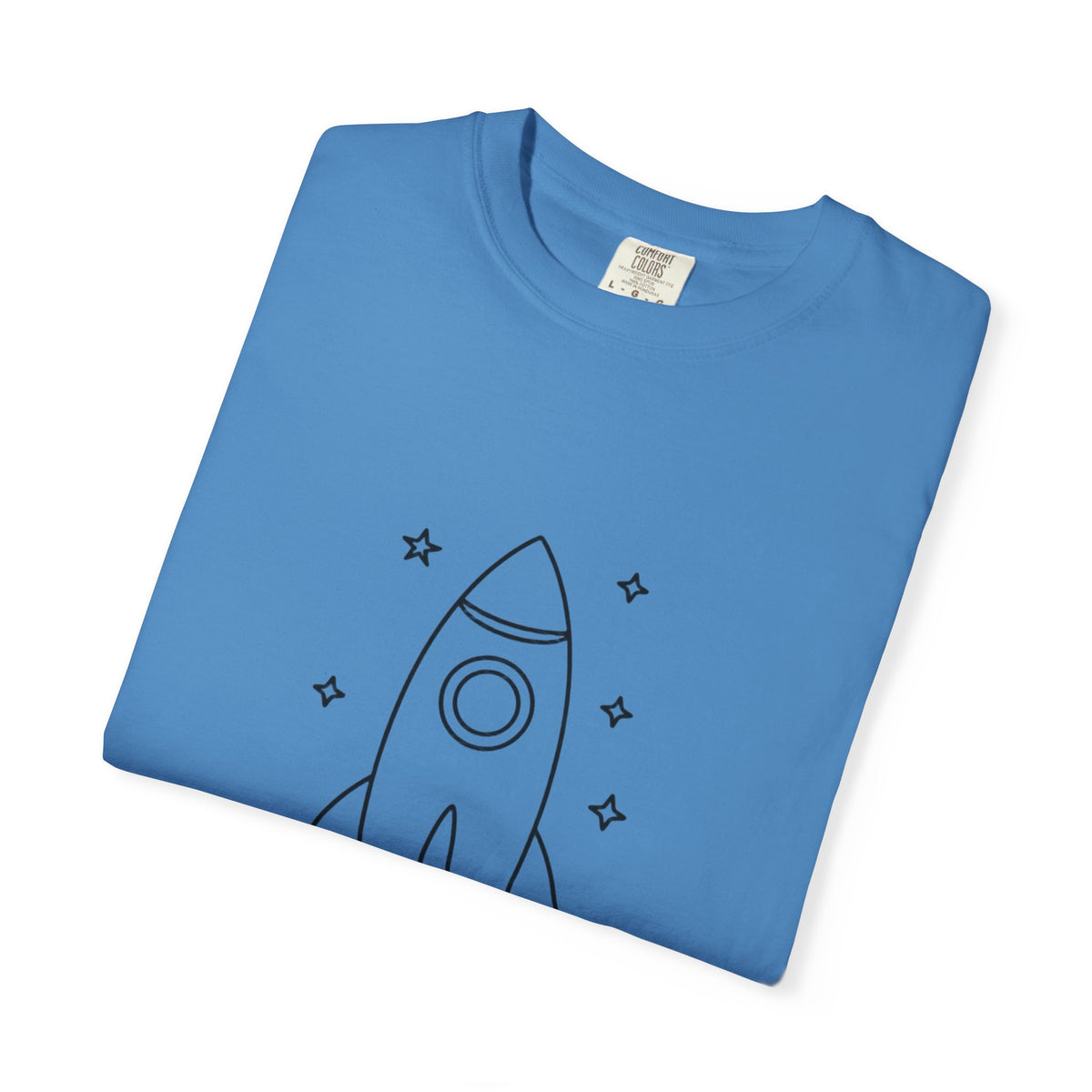 Rocket Ship Line Art Shirt, Minimalist Chase The Stars T-Shirt, Single Line Space Tee, Cute Rocket Tattoo Style Shirt Gift