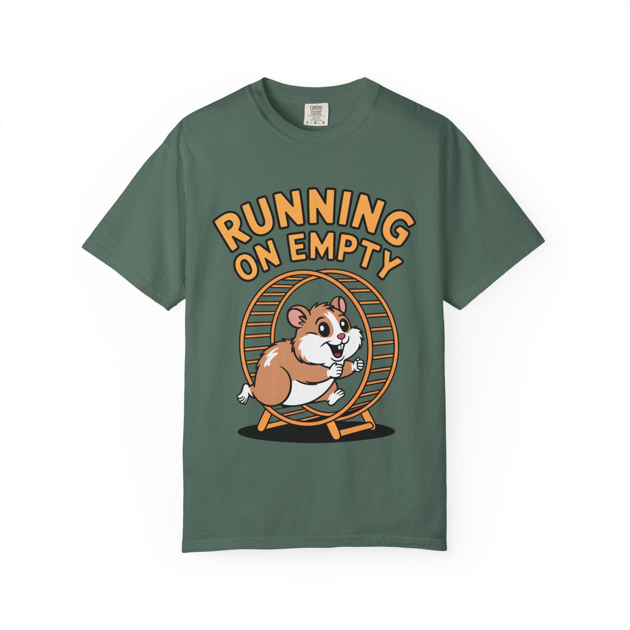 Running On Empty Hamster Shirt, Funny Tired Hamster T-Shirt, Exhausted Wheel Runner Tee, Funny Gift for Tired Friend
