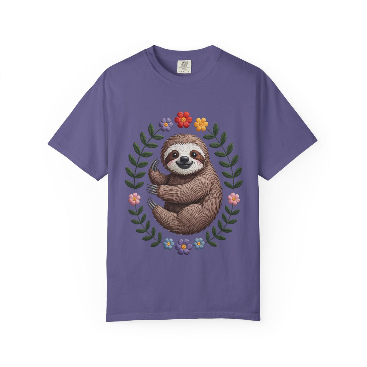 Floral Sloth T-Shirt
