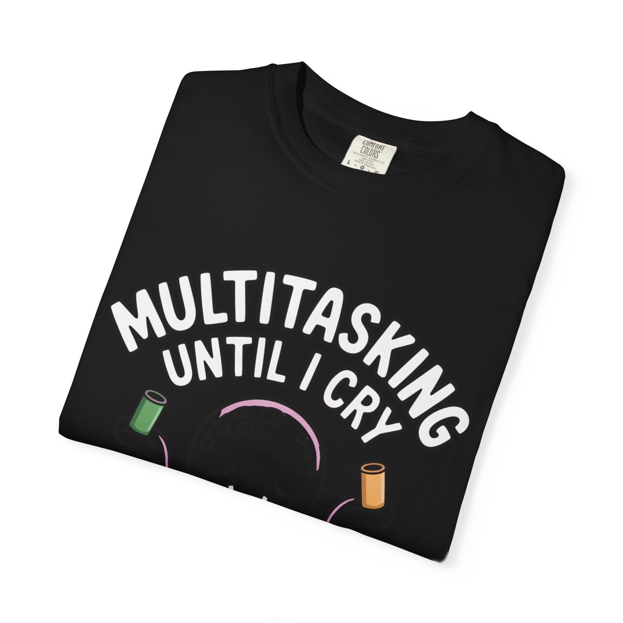 Multitasking Octopus Shirt, Funny Stressed Octopus T-Shirt, Multitasking Until I Cry Tee, Cute Cartoon Octopus Gift