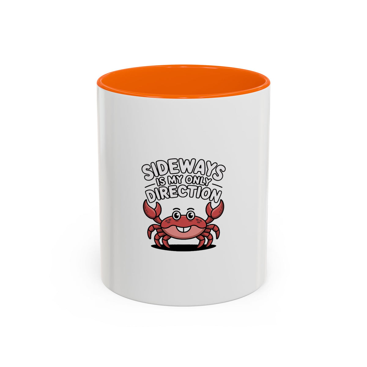 Funny Crab Mug, Sideways Is My Only Direction Coffee Mug, Cute Crab Lover Gift, Beach Ocean Animal Mug for Coffee Tea Lovers