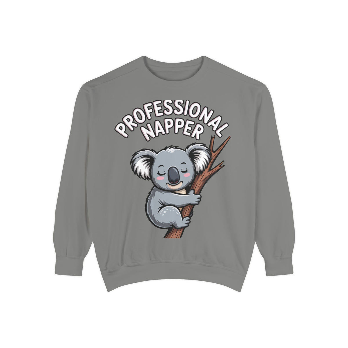 Professional Napper Koala Sweatshirt, Funny Koala Crewneck, Cute Nap Lover Gift, Cozy Animal Sweatshirt for Sleepy Souls