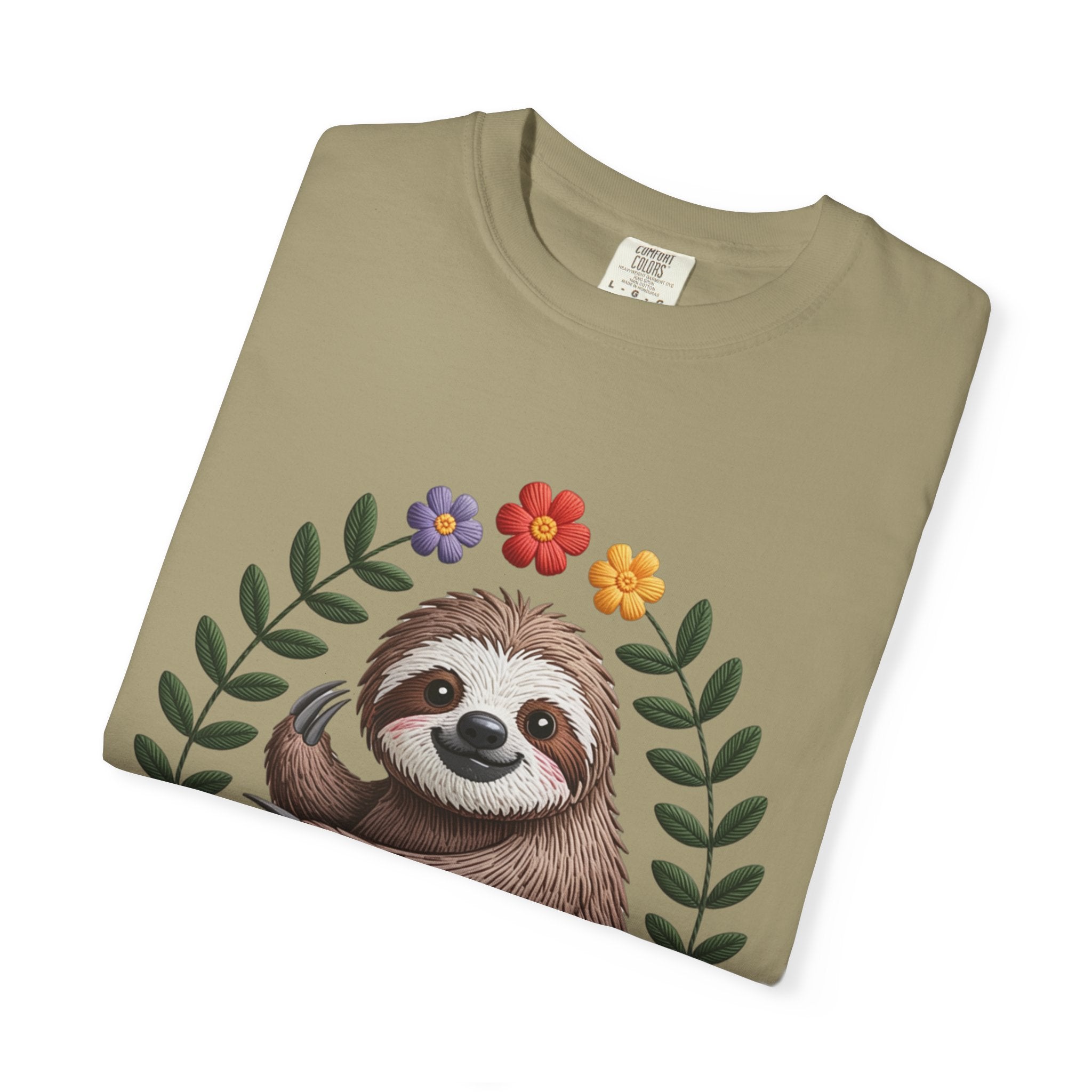 Floral Sloth T-Shirt