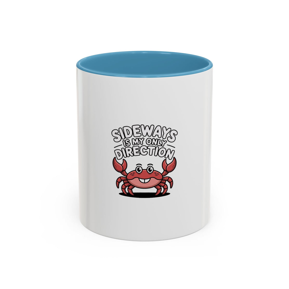 Funny Crab Mug, Sideways Is My Only Direction Coffee Mug, Cute Crab Lover Gift, Beach Ocean Animal Mug for Coffee Tea Lovers