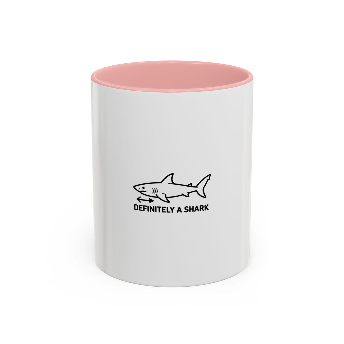 Funny Shark Diagram Mug, Definitely A Shark Meme Coffee Cup, Deadpan Science Diagram Gift, Sarcastic Textbook Mug