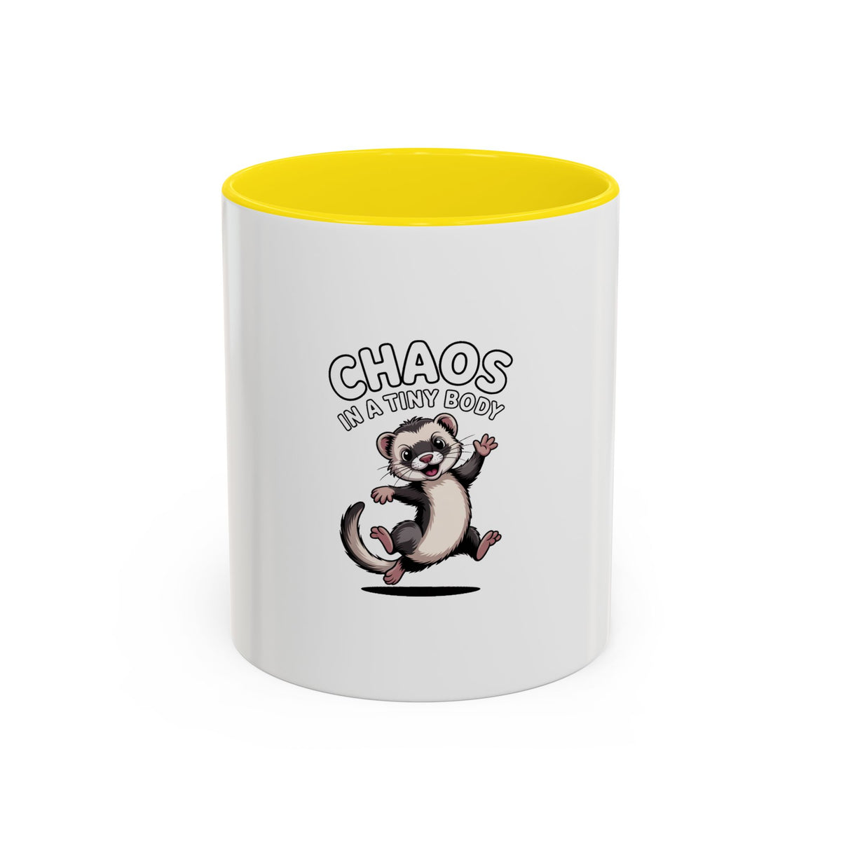Funny Ferret Mug, Chaos In A Tiny Body Mug, Cute Ferret Lover Gift, Ferret Owner Coffee Cup, Funny Pet Mug Gift