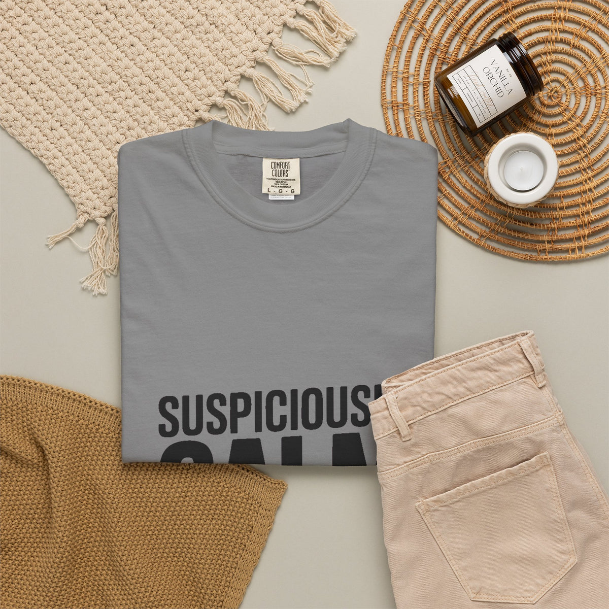 Suspiciously Calm Right Now Shirt, Funny Sarcastic T-Shirt, Bold Typography Tee, Anxiety Humor Shirt, Sarcastic Gift for Him Her