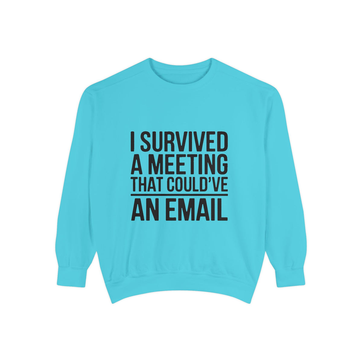 I Survived A Meeting That Could've Been An Email Sweatshirt, Funny Office Crewneck, Sarcastic Coworker Gift, Corporate Humor Sweater