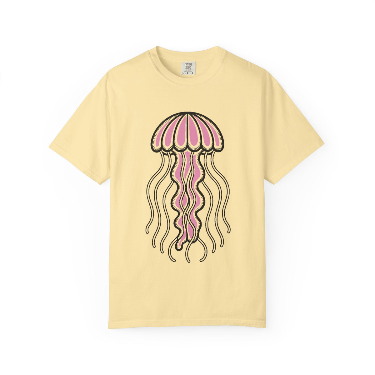 Cute Jellyfish T-Shirt, Glowing Jellyfish Graphic Tee, Ocean Lover Gift, Garment-Dyed Unisex Shirt for Beach and Aquarium Fans