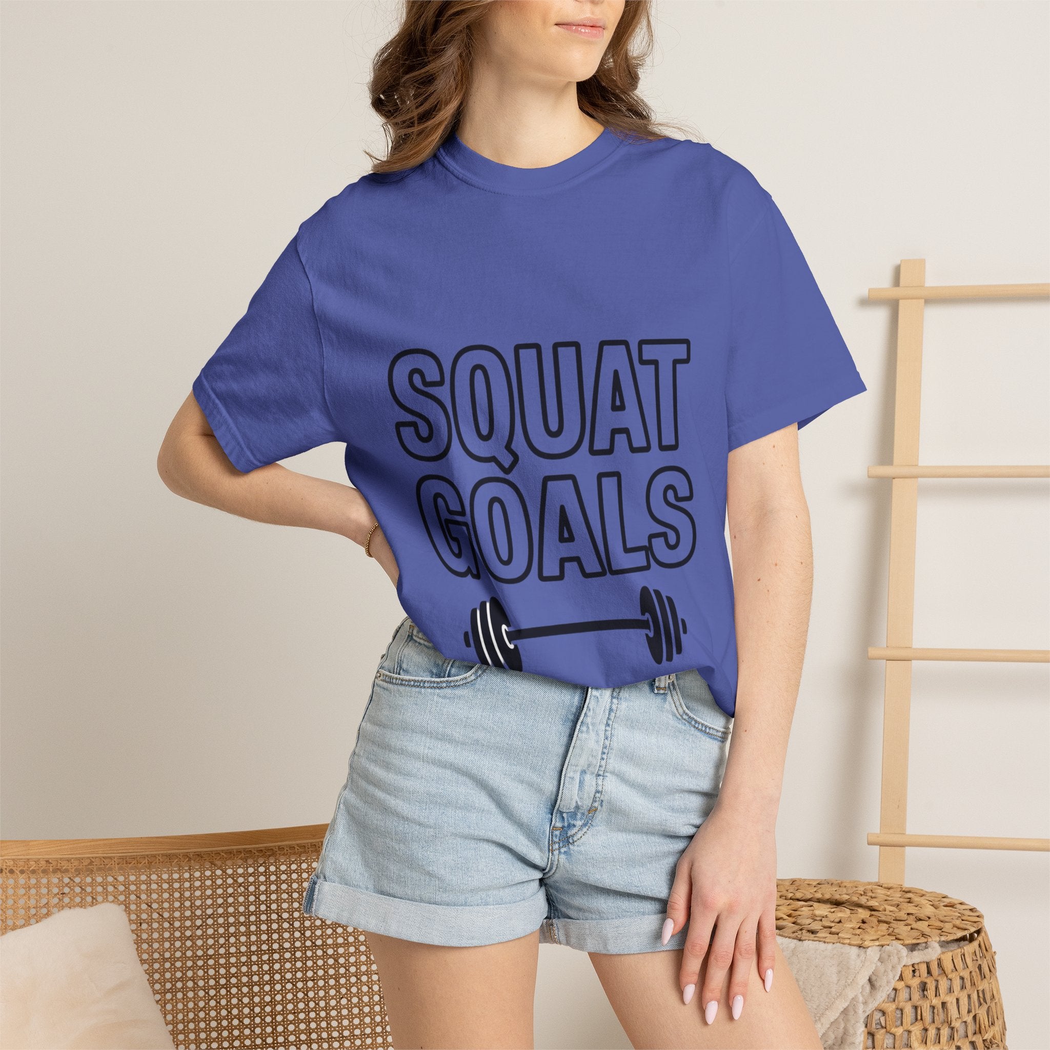 Squat Goals Shirt, Funny Gym T-Shirt, Barbell Workout Tee, Weightlifting Gift, Fitness Motivation Shirt, Squat Day Lover Gift