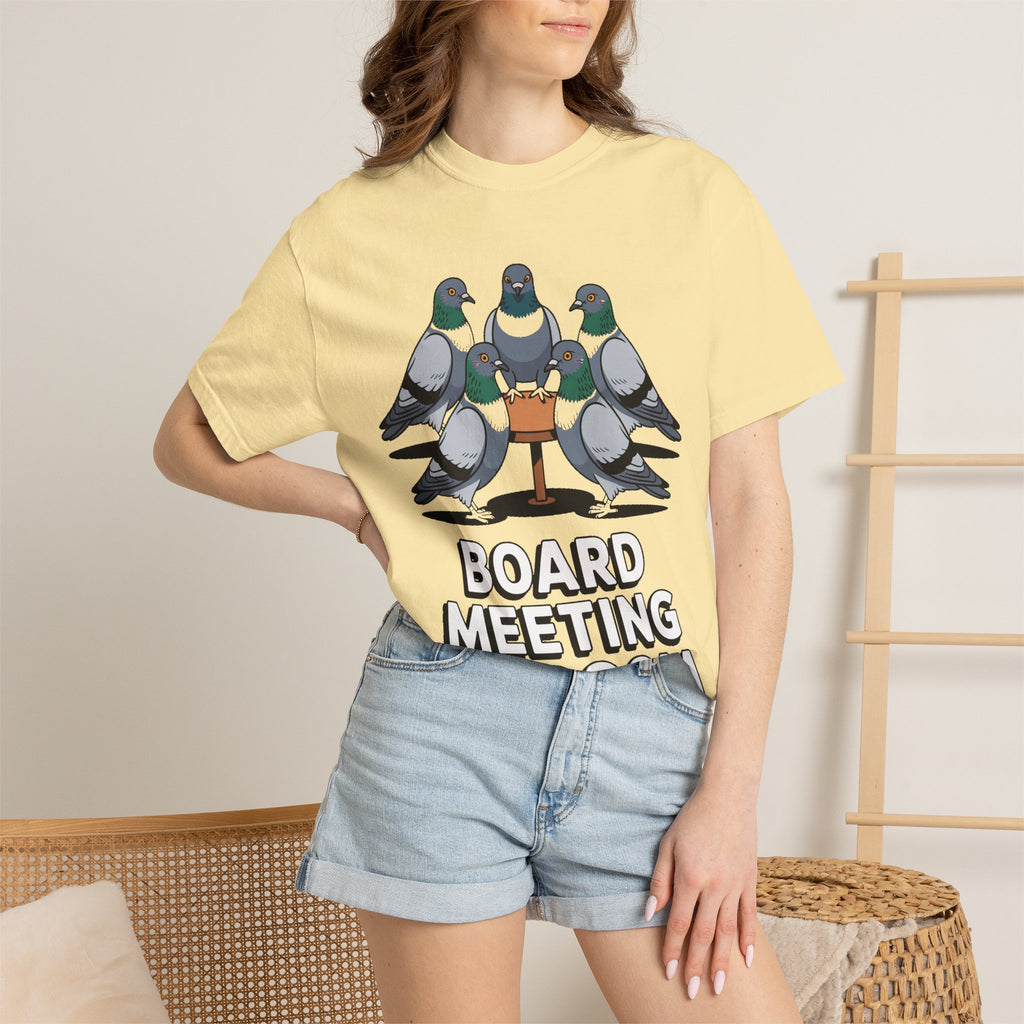 Funny Pigeon Shirt, Board Meeting Of Doom T-Shirt, Office Bird Gift, Funny Coworker Shirt, Sarcastic Work Meme Tee