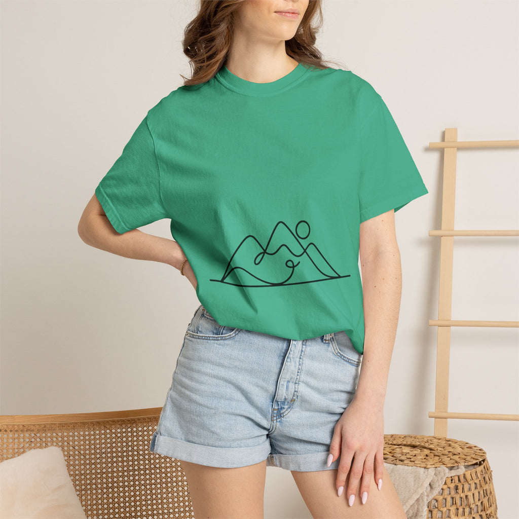 Line Art Mountain Range T-Shirt