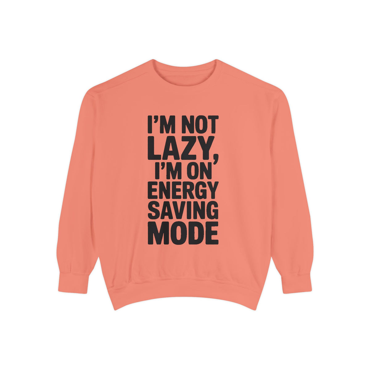 Energy Saving Mode Sweatshirt, Funny Lazy Quote Crewneck, I'm Not Lazy Embroidered Sweatshirt, Sarcastic Gift for Introvert